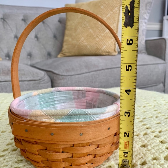 Longaberger 2001 Edition Small Easter Woven Basket with Pastel Lining - Picture 7 of 11